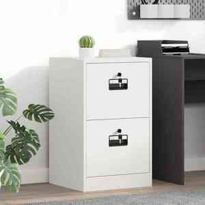 vidaXL Dulap pentru Fișiere cu sertar cu raft Alb 44 x 50 x 106.5 cm imagine