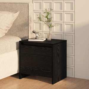vidaXL Dulap de noapte Stejar Negru 45 x 34 x 44, 5 cm Lemn compozit imagine