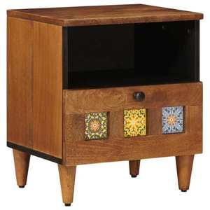 vidaXL Dulap de noapte Maro 40 x 33 x 46 cm Lemn de mango solid imagine