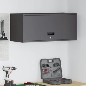 vidaXL Dulap de perete pentru garaj Negru 80 x 33 x 35 cm imagine
