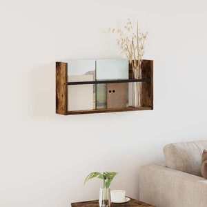 vidaXL Raft pentru reviste cu raft Stejar fumuriu 60 x 12 x 30 cm imagine