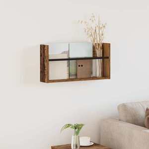 vidaXL Raft pentru reviste Lemn vechi 60 x 12 x 30 cm Lemn compozit imagine