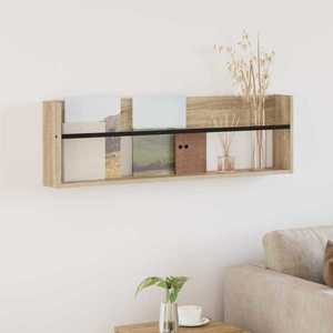 vidaXL Raft pentru reviste cu raft Stejar Sonoma 100 x 12 x 30 cm imagine