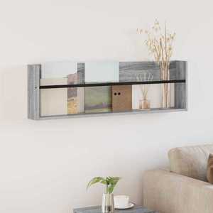 vidaXL Raft pentru reviste Gri Sonoma 100 x 12 x 30 cm Lemn compozit imagine