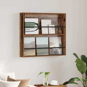 vidaXL Raft pentru reviste Lemn vechi 80 x 12 x 70 cm Lemn compozit imagine