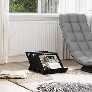 vidaXL Raft pentru reviste cu raft Stejar Negru 53 x 40 x 28.5 cm imagine