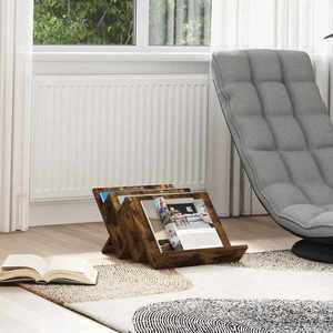 vidaXL Raft pentru reviste cu raft Stejar fumuriu 53 x 40 x 28.5 cm imagine
