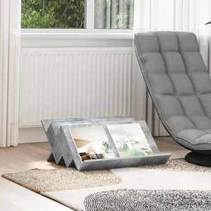 vidaXL Raft pentru reviste Gri Concret 65 x 53 x 28, 5 cm Lemn compozit imagine