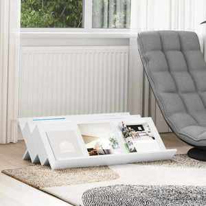 vidaXL Raft pentru reviste cu raft Alb 90 x 53 x 28, 5 cm Lemn compozit imagine