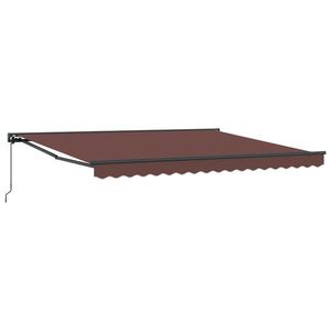 vidaXL Cortina Retractabilă Maro 400 × 300 cm Poliester și metal imagine