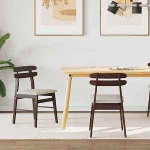 vidaXL Scaun de sufragerie 2 pcs Maro deschis și deschis imagine