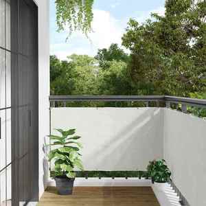 vidaXL Paravan de balcon, alb, 400x90 cm, PVC imagine