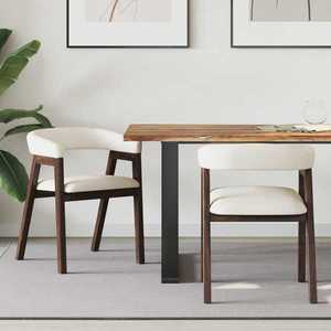 vidaXL Scaune de dining 2 pcs Maro deschis 54 x 57 x 73 cm imagine