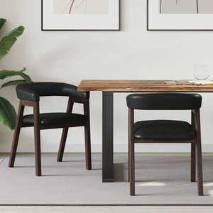 vidaXL Scaune de dining 2 pcs Maro deschis 54 x 57 x 73 cm imagine