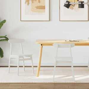 vidaXL Scaun de sufragerie 2 pcs Alb 43 x 44, 5 x 77 cm imagine