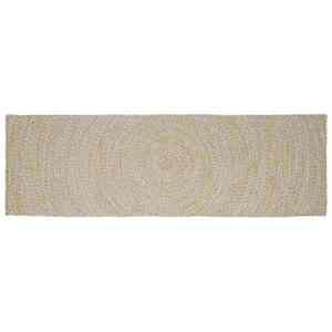 vidaXL Covor Natural și Alb 80 x 250 cm Iută imagine