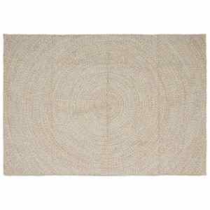 vidaXL Covor Natural și Alb 240 x 340 cm Iută imagine