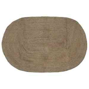 vidaXL Covor Natural și Negru 300 x 300 cm Iută imagine