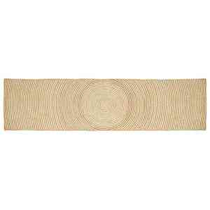 vidaXL Covor Natural și Alb 60 x 400 cm Iută imagine