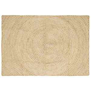 vidaXL Covor Natural și Alb 140 x 200 cm Iută imagine