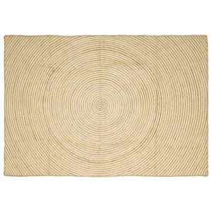 vidaXL Covor Natural și Alb 240 x 340 cm Iută imagine