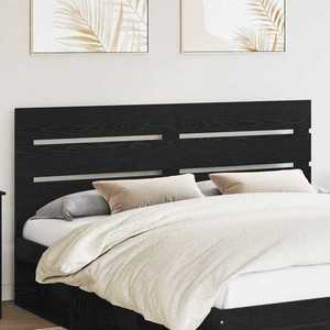 vidaXL Tăblie cap cu headboard Stejar Negru 160 cm Lemn compozit imagine