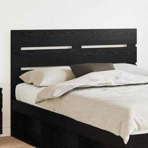 vidaXL Tăblie cap cu headboard Stejar Negru 140 cm Lemn compozit imagine
