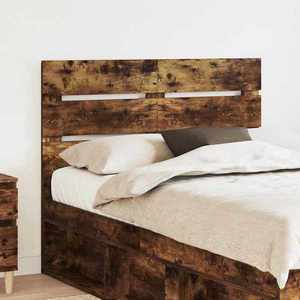 vidaXL Tăblie cap cu headboard Stejar fumuriu 135 cm Lemn compozit imagine