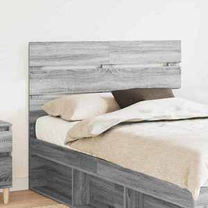 vidaXL Tăblie cap cu headboard Gri Sonoma 120 cm Lemn compozit imagine