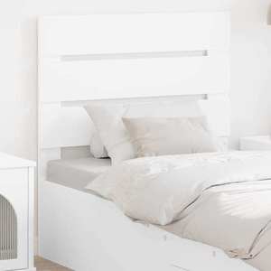 vidaXL Tăblie cap cu headboard Alb 100 cm Lemn compozit imagine