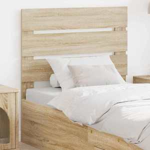vidaXL Tăblie cap cu headboard Stejar Sonoma 90 cm Lemn compozit imagine