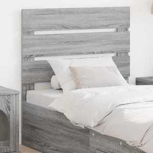 vidaXL Tăblie cap cu headboard Gri Sonoma 80 cm Lemn compozit imagine