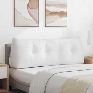 vidaXL Perna pentru spate Alb 140 x 24 x 50 cm țesătură imagine