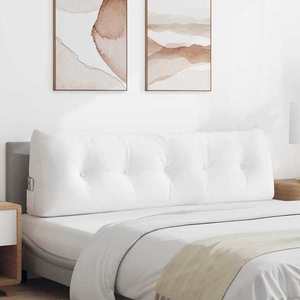 vidaXL Perna pentru spate Alb 160 x 24 x 50 cm țesătură imagine