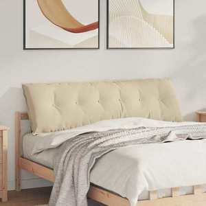 vidaXL Perna pentru spate Crem 160 x 50 cm Țesătură din microfibră imagine