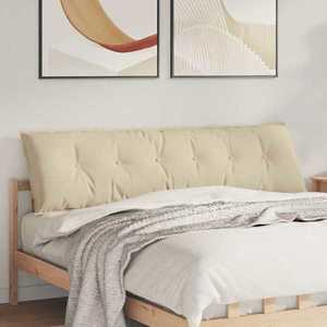 vidaXL Perna pentru spate Crem 180 x 50 cm Țesătură din microfibră imagine