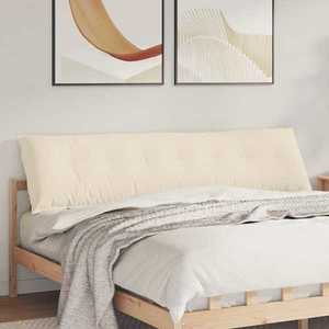 vidaXL Perna pentru spate Bej 200 x 50 cm Țesătură din microfibră imagine