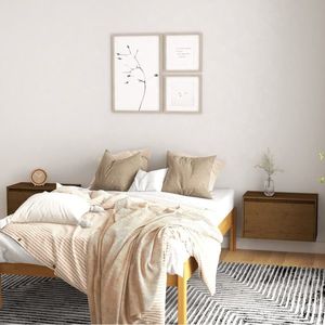 vidaXL Dulapuri de perete 2 buc. maro miere 60x30x35 cm lemn masiv pin imagine
