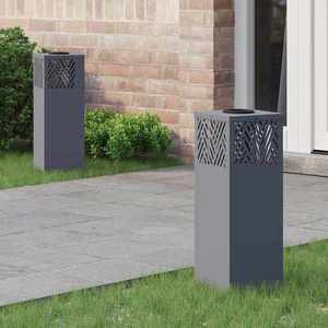 vidaXL Lumină LED Solară pentru Alei Herringbone 2 pcs Antracit imagine