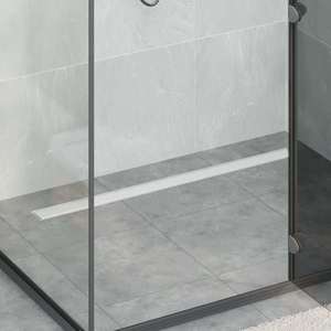 vidaXL Scurgere de duș 2 în 1 cu sifon 360° Argintiu 100 cm imagine