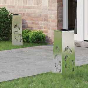 vidaXL Lumină LED Solară pentru Alei 2 pcs Oţel inoxidabil imagine