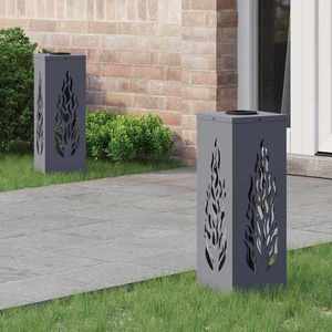 vidaXL Lumină LED Solară pentru Alei 2 pcs Antracit imagine