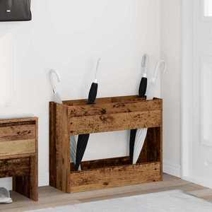 vidaXL Suport pentru umbrele Lemn vechi 65 x 24 x 50 cm Lemn compozit imagine
