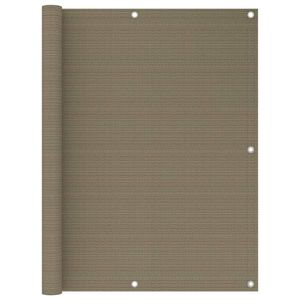 vidaXL Paravan de balcon, gri taupe, 120x500 cm, HDPE imagine