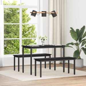 vidaXL bancă Stejar Negru 110 x 35 x 45 cm Lemn compozit imagine