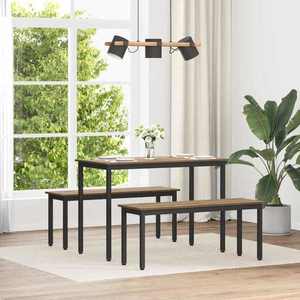 vidaXL bancă Stejar artizanal 110 x 35 x 45 cm Lemn compozit imagine