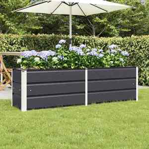 vidaXL Jardinieră Antracit 160 x 40 x 45 cm Oțel imagine