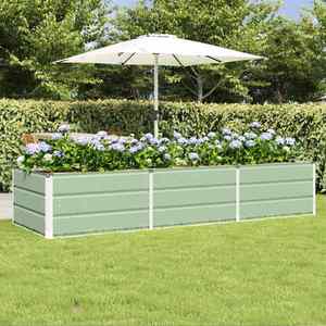 vidaXL Jardinieră Verde 240 x 80 x 45 cm Oțel imagine