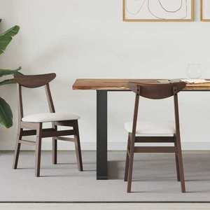 vidaXL Scaune de dining 2 pcs Maro deschis 42 x 47.5 x 81 cm imagine