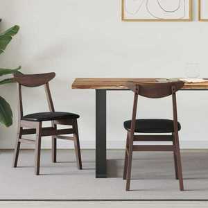 vidaXL Scaune de dining 2 pcs Maro deschis 42 x 47.5 x 81 cm imagine